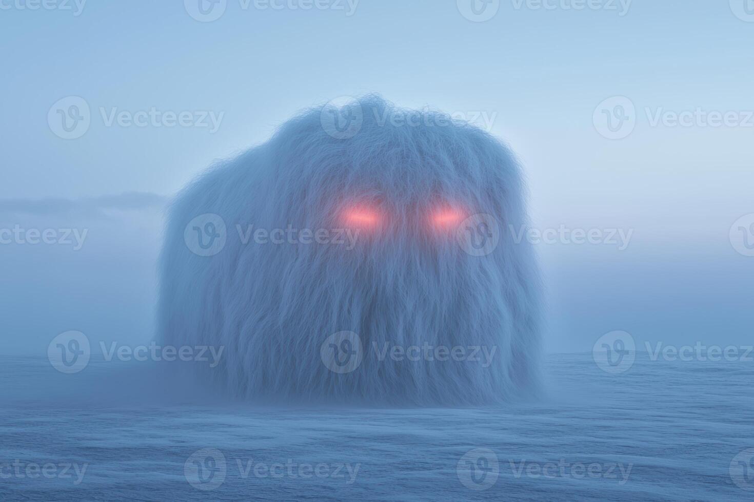 mysterious creature emerging from the fog photo