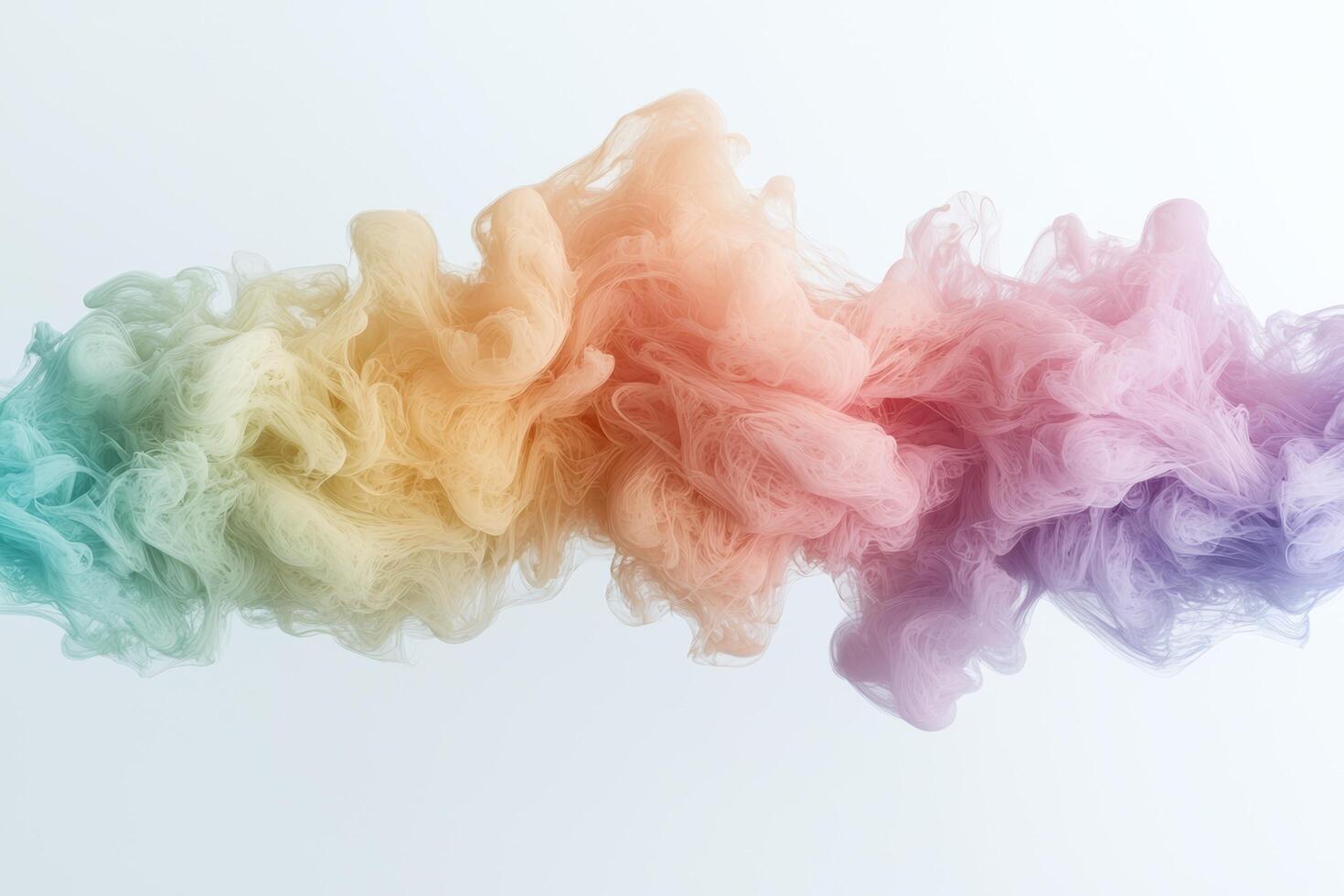 Colorful smoke swirls against a light background photo