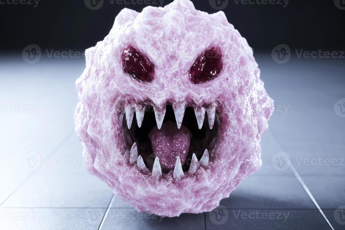 Terrifying monster with sharp teeth photo