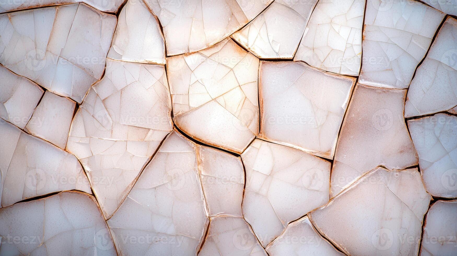 Cracked and broken glass texture background photo