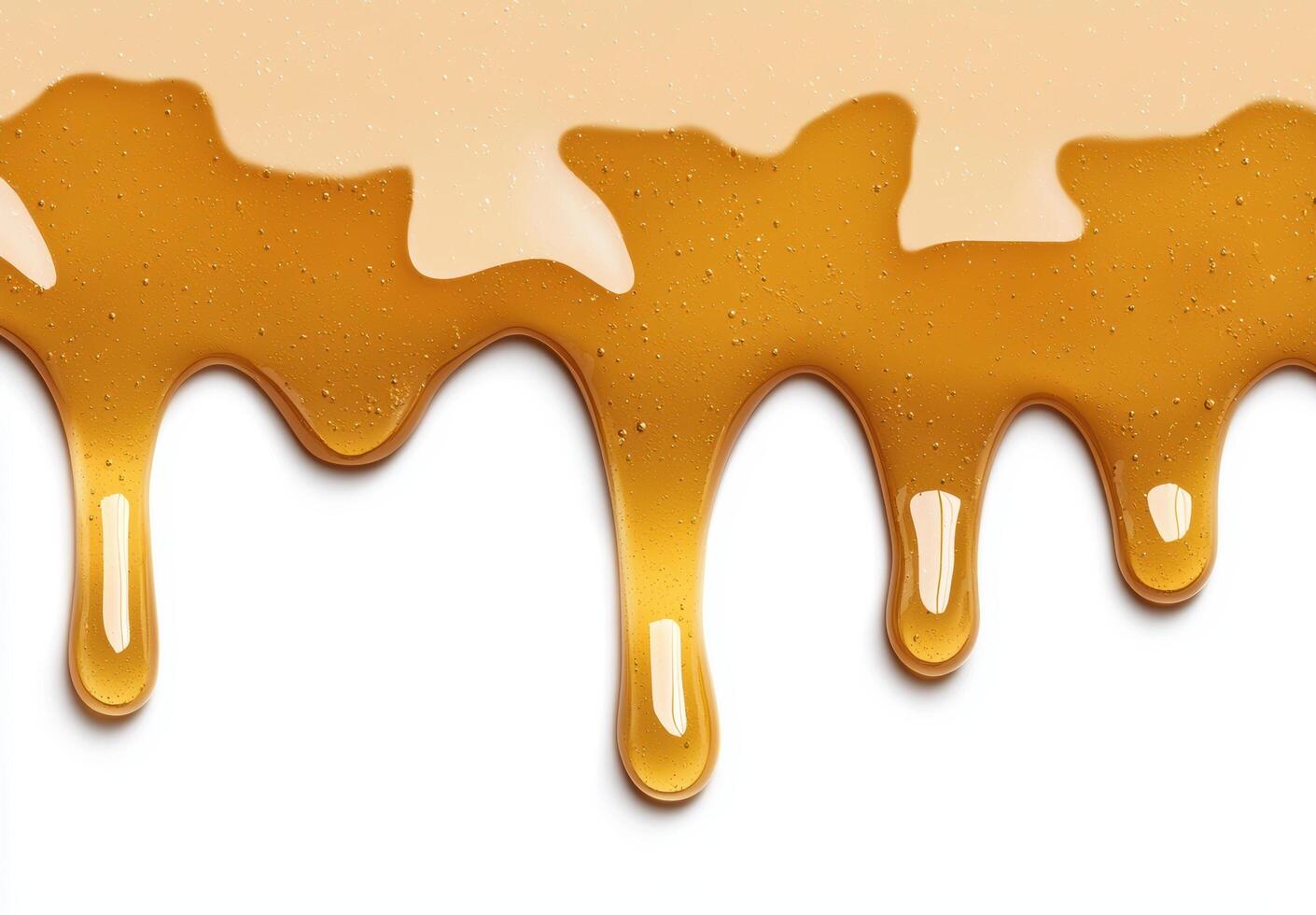 Dripping honey on a white background photo