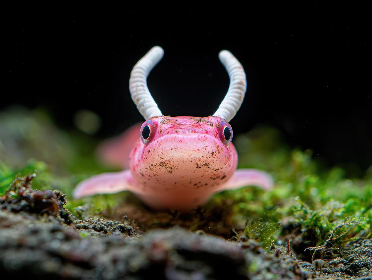 Curious amphibian with unique features photo