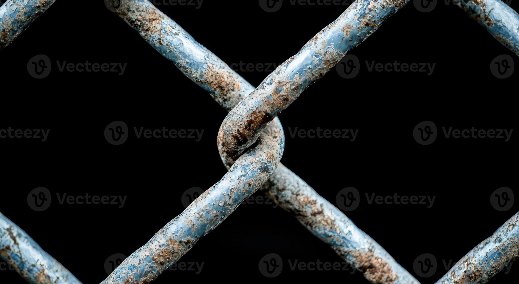 Rusty metal bars in an abstract pattern photo