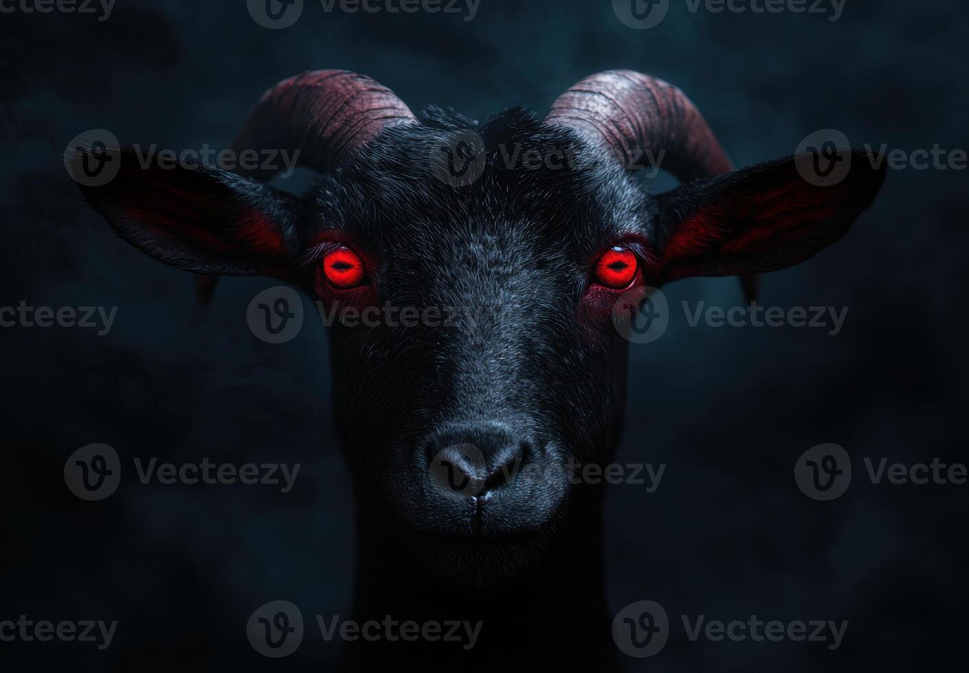 Intense Gaze of a Dark Goat photo