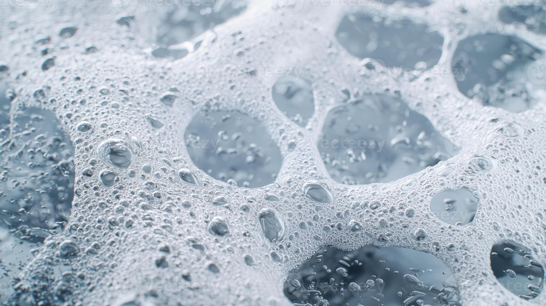 Closeup of water droplets on a surface photo