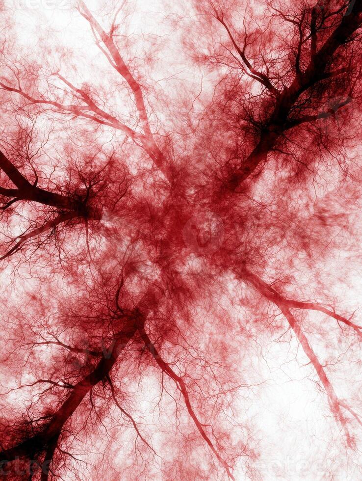 abstract red branching pattern photo