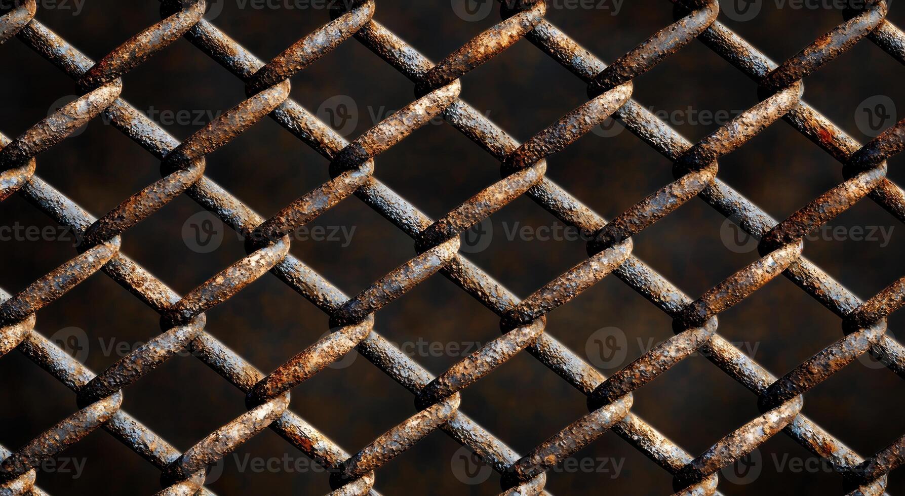 Rusty metal grid pattern photo