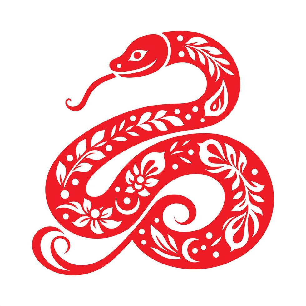 Chinese Zodiac Year of The Snake Celebration Illustration for Happy Chinese New Year Snake vector