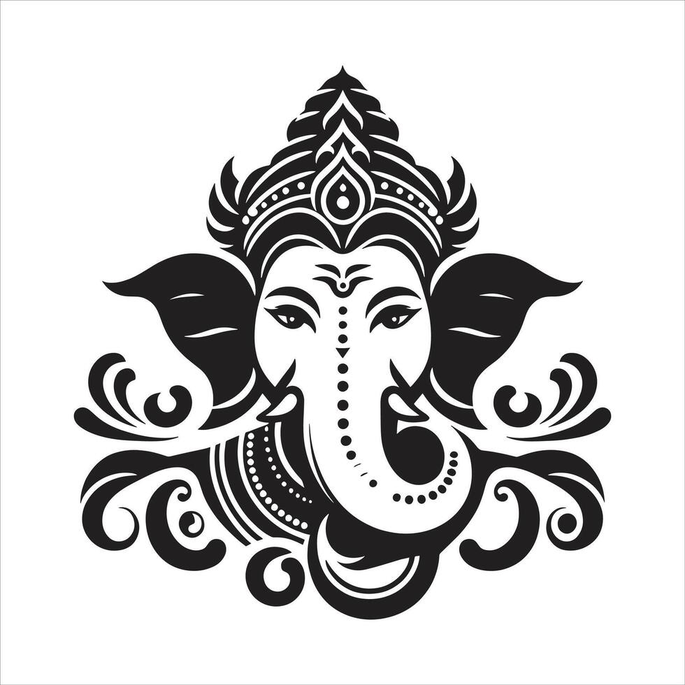 Lord Ganesh Chaturthi Vinayaka Chavithi Special Shree Ganesh Celebration Illustration vector