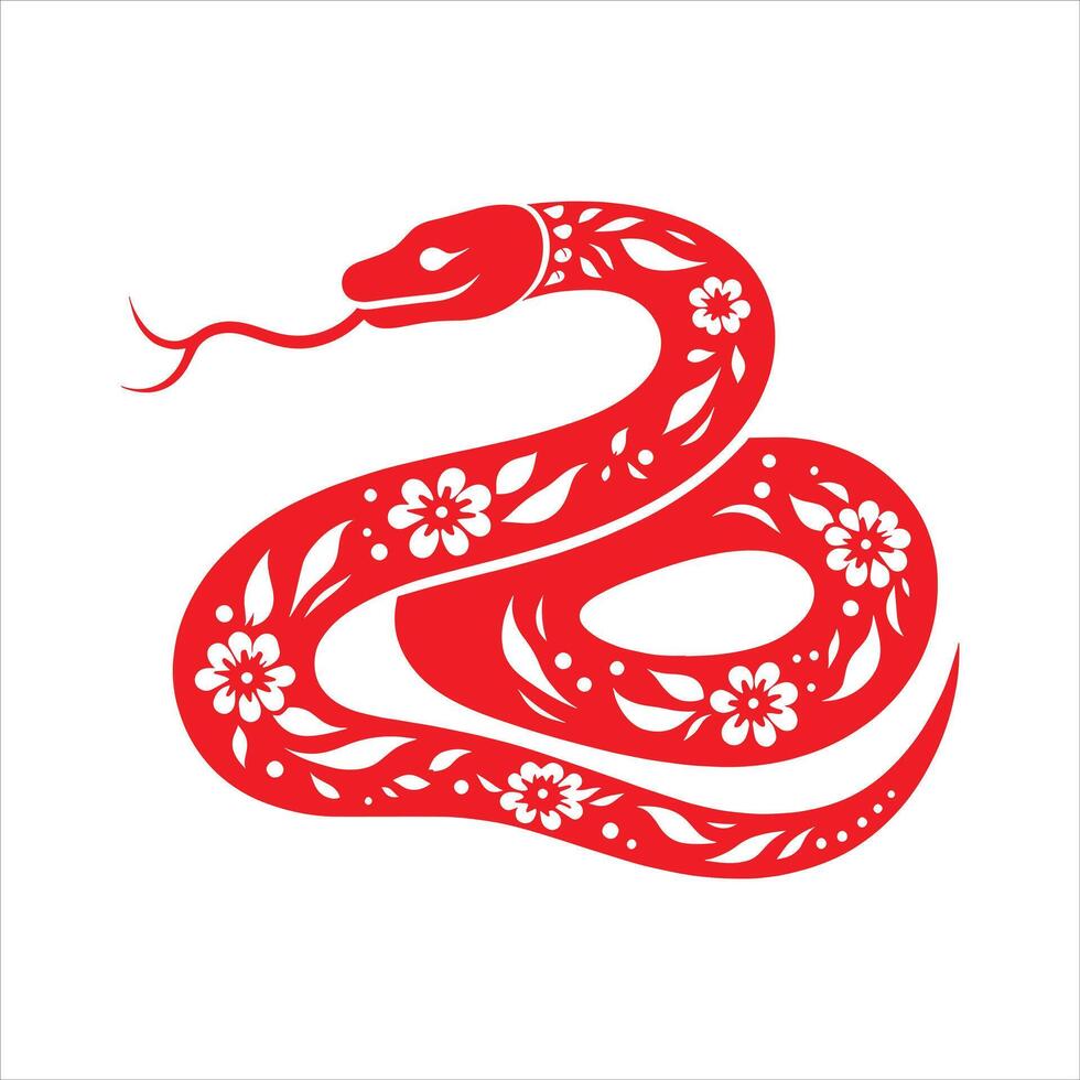 Chinese Zodiac Wood Snake Year for Happy Chinese New Year Snake Celebration Art vector