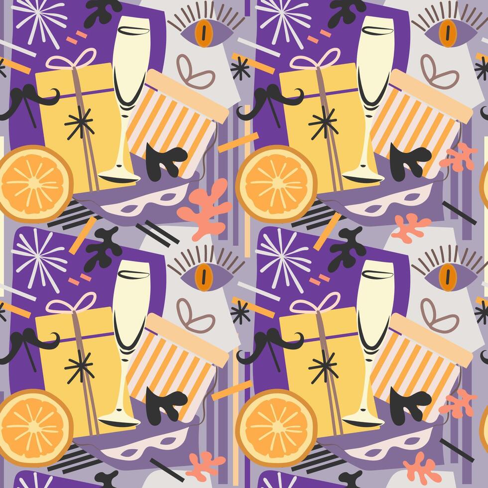 New year pattern vector