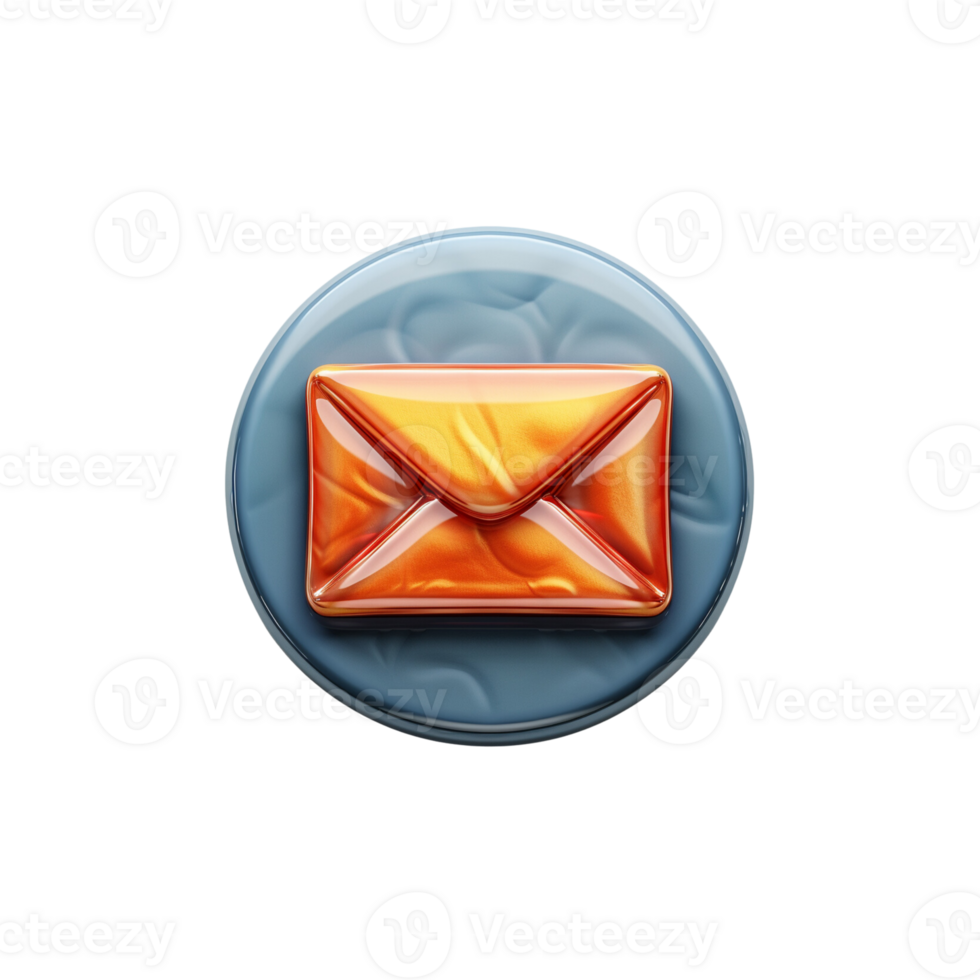 mail message envelope icon on transparent background png