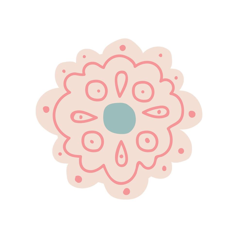 Cute Napkin Top View, Tea Set Design Element Illustration vector