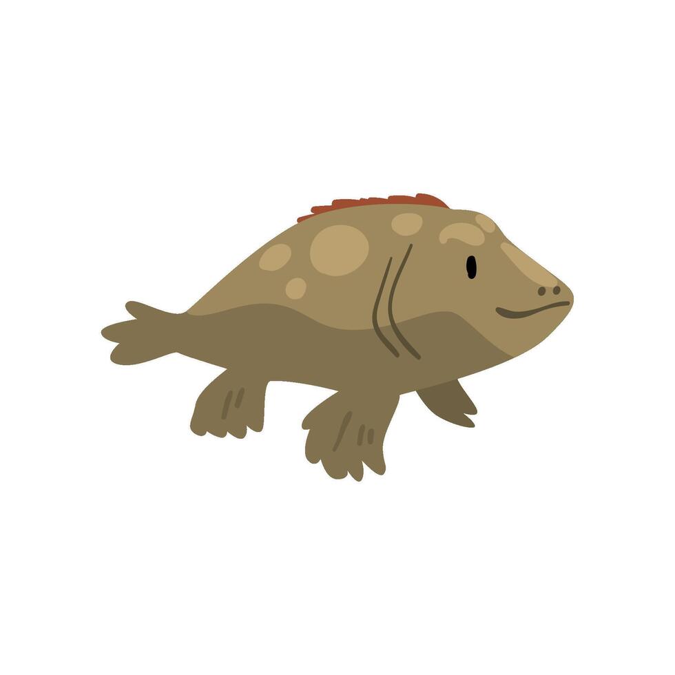 Prehistoric Fish, Biology Evolution Stage Illustration vector