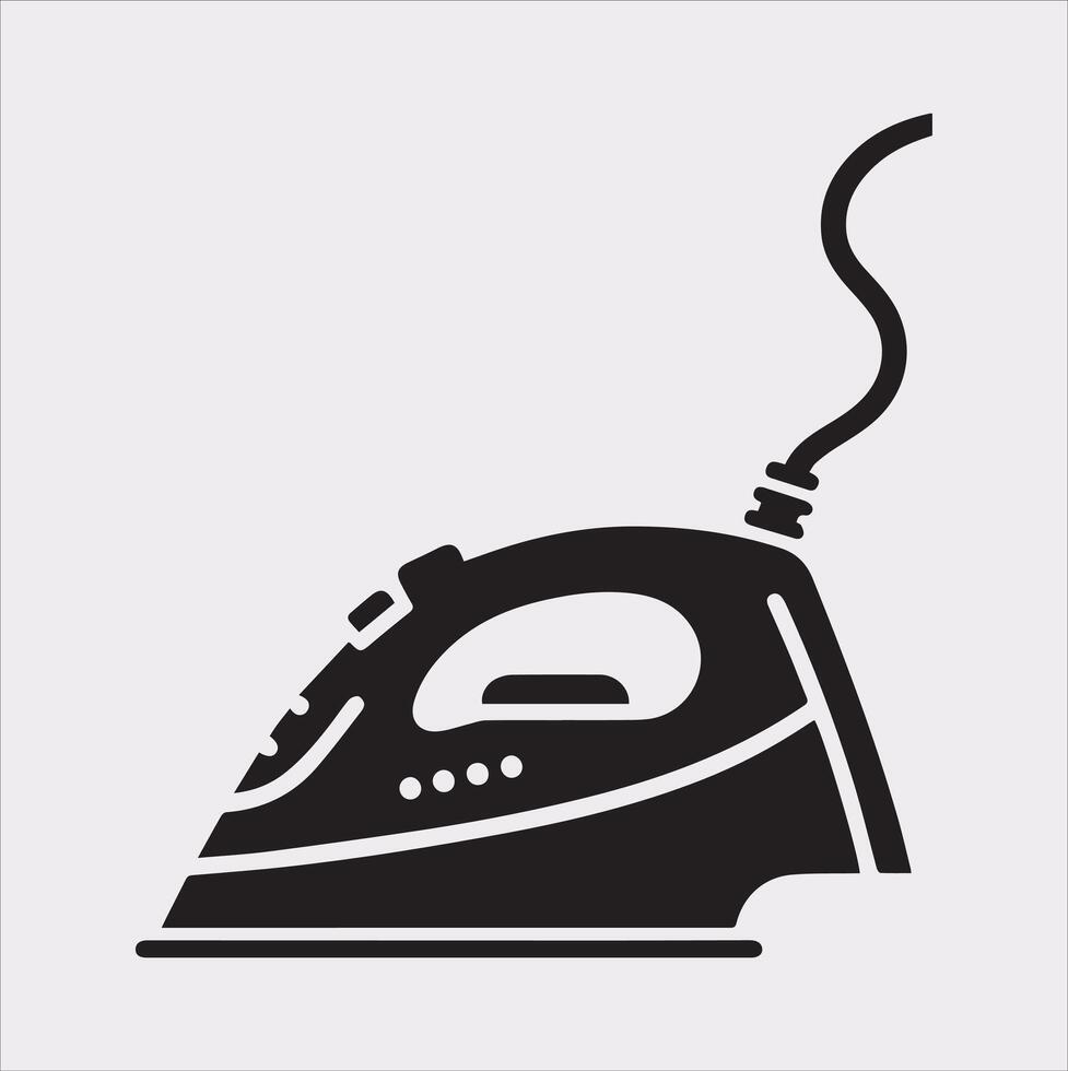 Professional Iron Icon Silhouette Illustration on White Background vector