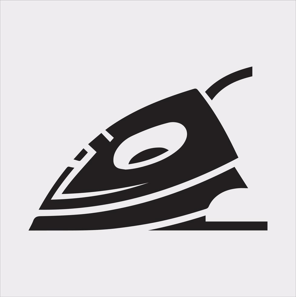 Iron Icon Silhouette on White for Sleek Design Projects vector