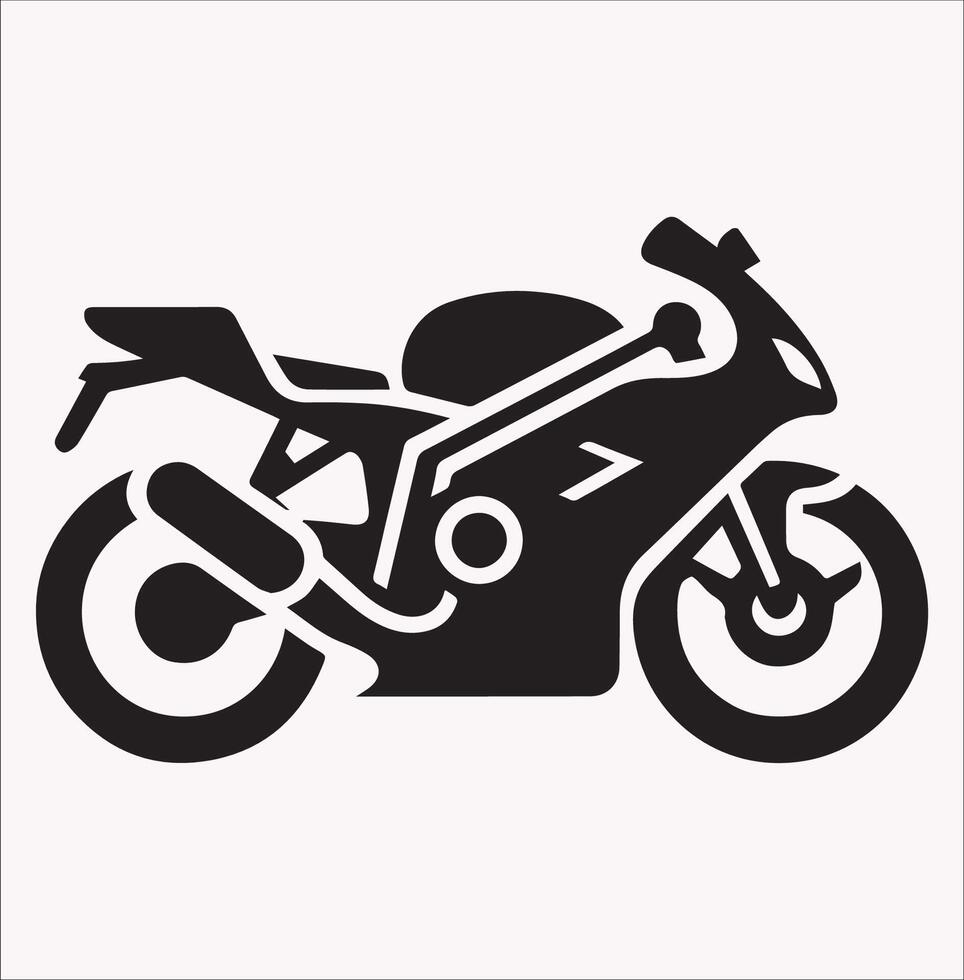 Motorcycle Icon Silhouette for Modern Designs vector