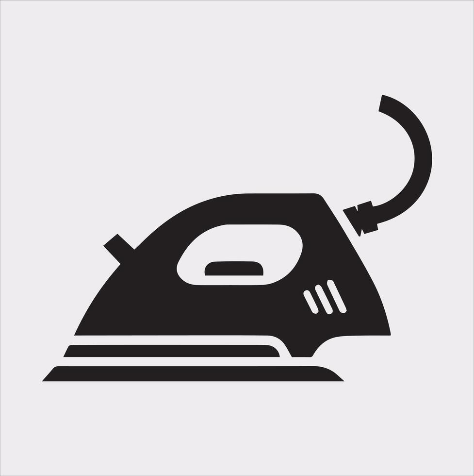 High-Resolution Iron Icon Silhouette for White Background Layouts vector