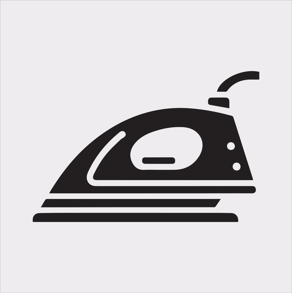 Clear Iron Icon Silhouette Illustration for White Background vector