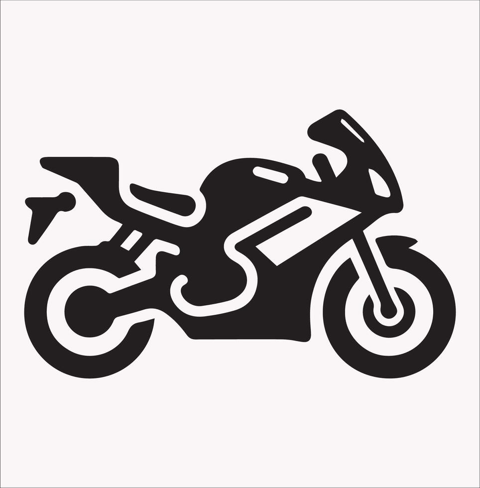 Motorcycle Silhouette Icon with White Background vector