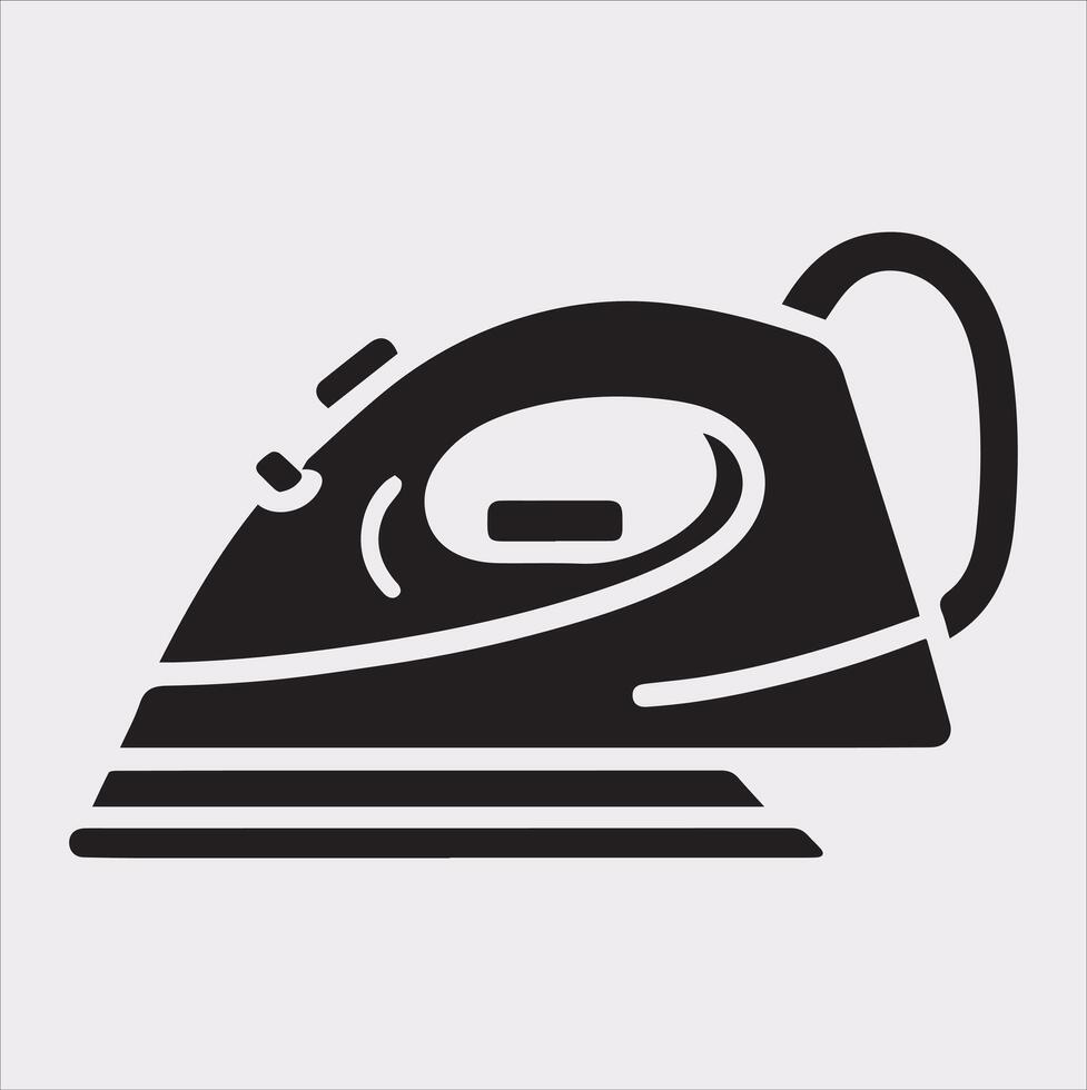 Simple Iron Icon Silhouette Perfect for White Backgrounds vector