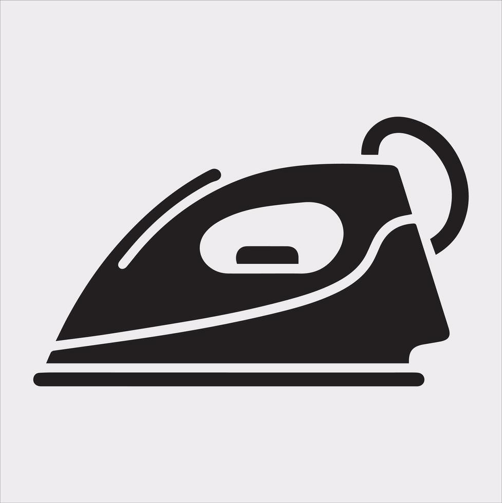Iron Icon Illustration on White Ideal for Minimalist Designs vector