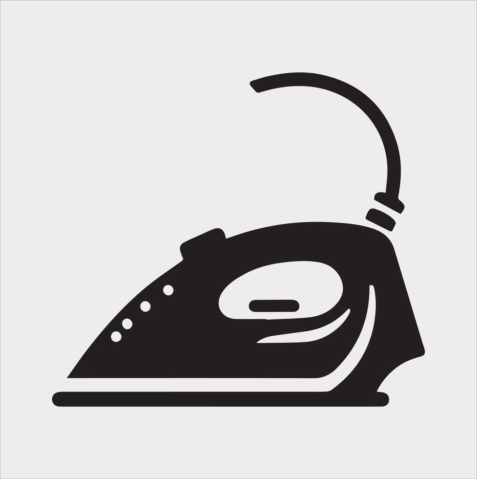 Download Iron Icon Silhouette on White for Creative Projects vector