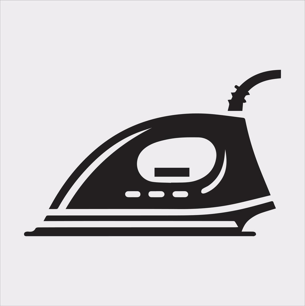 Iron Icon Silhouette for Minimalist White Background Designs vector