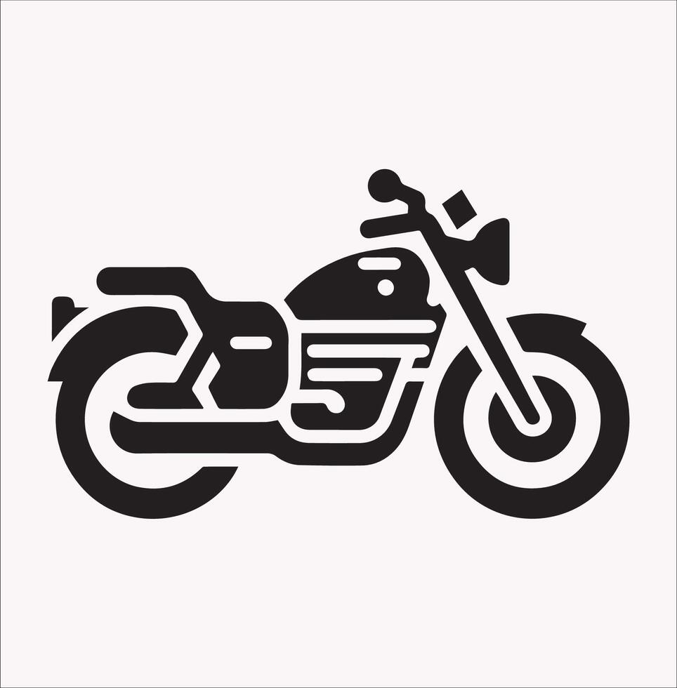 Motorcycle Icon Silhouette for Posters and Merchandise vector