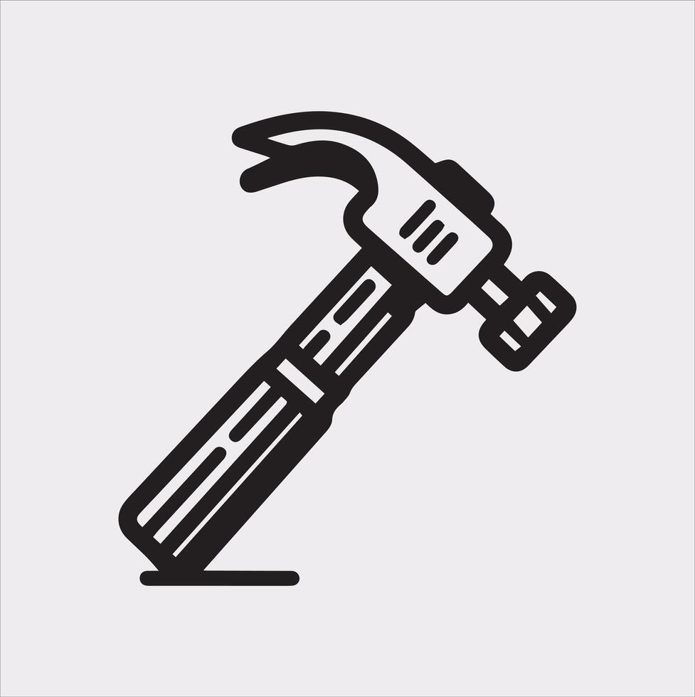 Hammer Silhouette Art for Design Projects vector