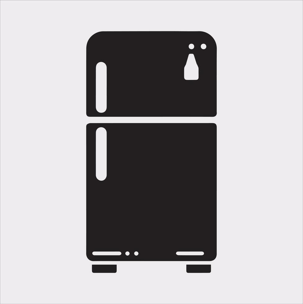 Freezer Refrigerator Silhouette Essential Graphic for Designers vector