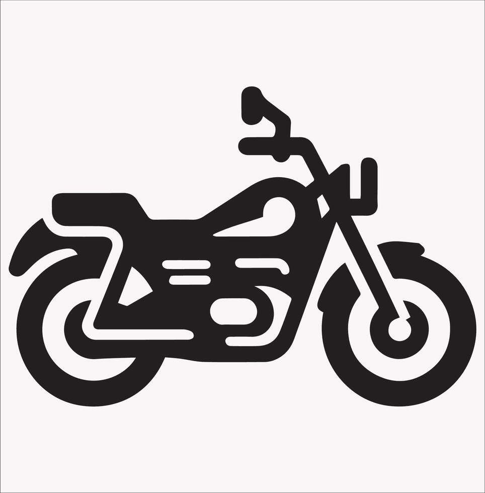 Minimal Motorcycle Icon Silhouette for Logo and Branding vector