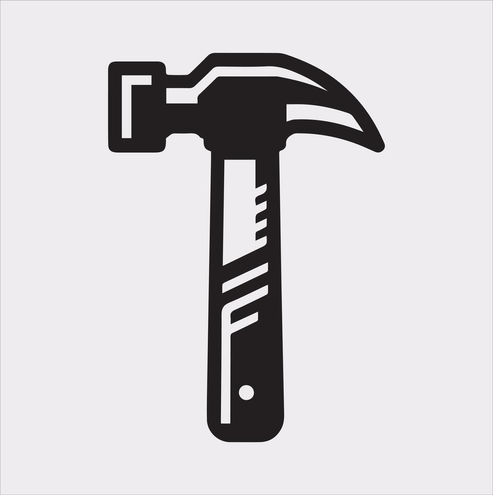 Sleek Hammer Silhouette for Modern Graphic Design vector
