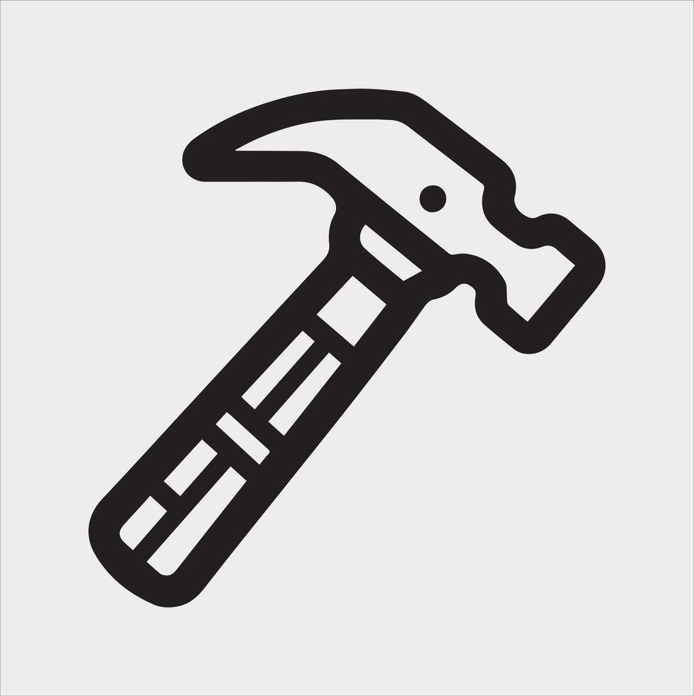 Dynamic Hammer Illustration for DIY and Crafts vector