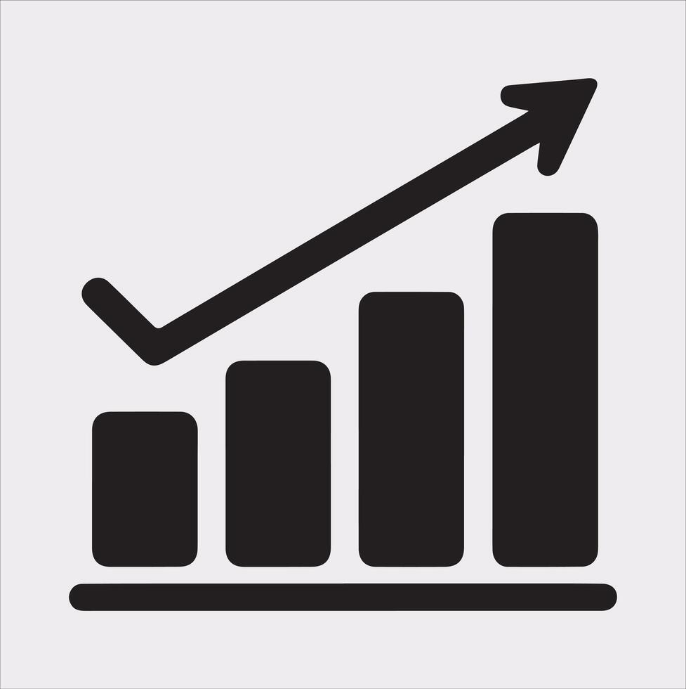 Professional Growth Bar Chart Design for Market Analysis vector