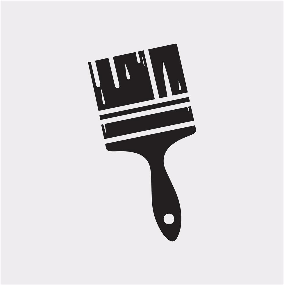 Creative Paintbrush Icon Silhouette for Design Purposes vector