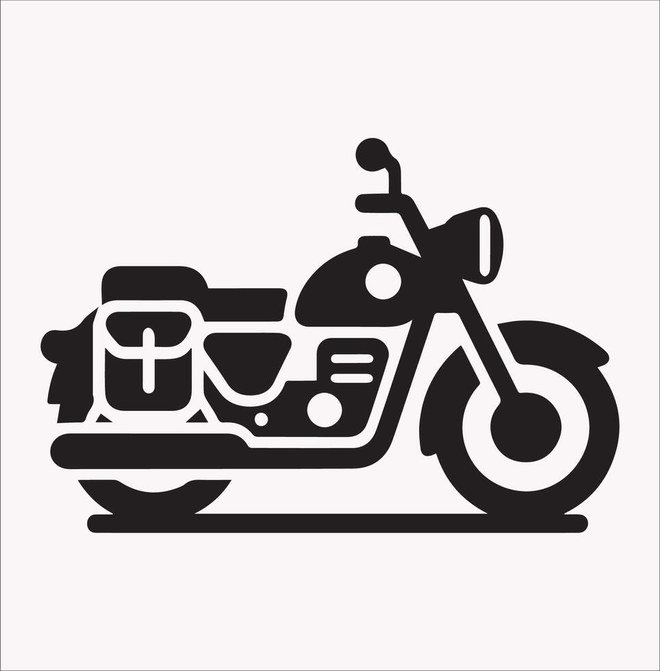 Modern Motorcycle Icon Silhouette for Design Needs vector