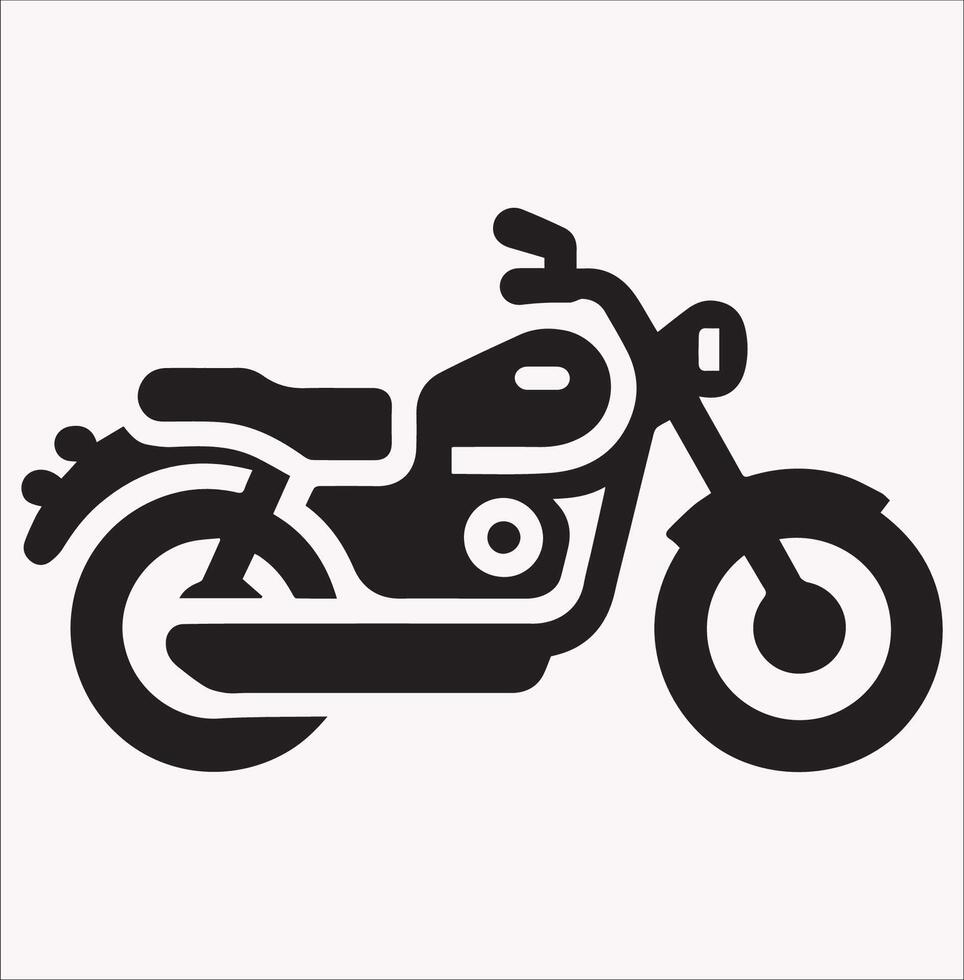 Motorcycle Silhouette Icon with White Background vector