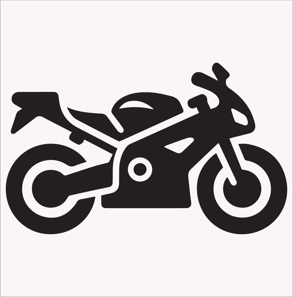 Professional Motorcycle Icon Silhouette for Graphic Use vector