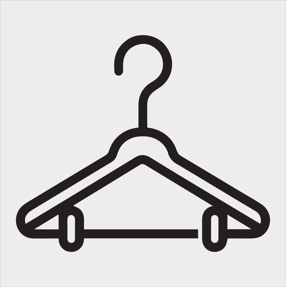 Refined Hanger Silhouette for Elegant Branding Solutions vector