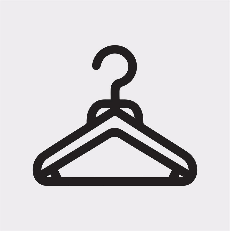 Creative Hanger Silhouette for Logos and Branding vector