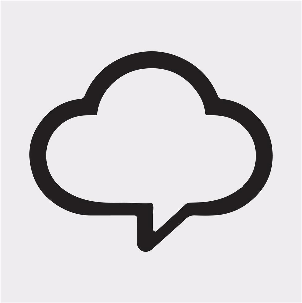 Simple Cloud Chat Graphic on a White Canvas vector