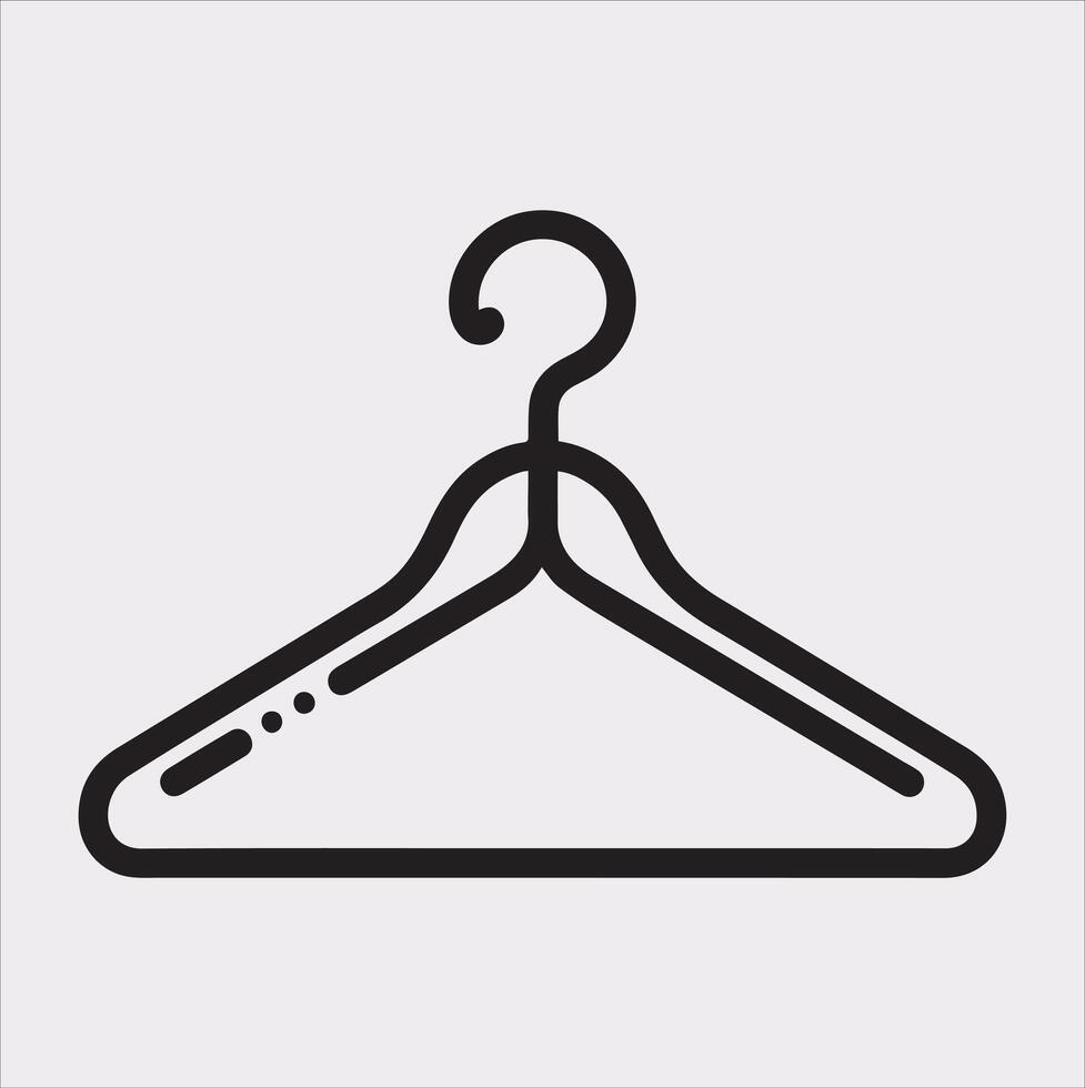 Clean Hanger Silhouette for Minimalist Design Projects vector