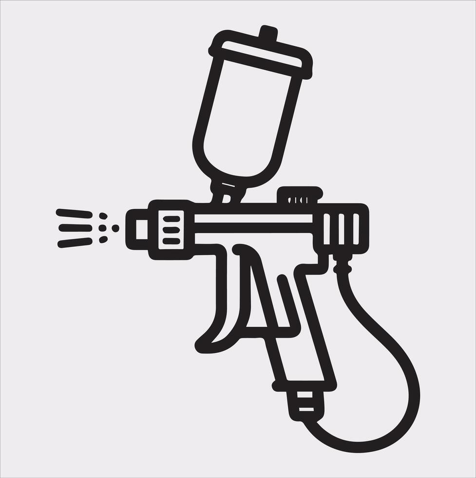 Simple and Clean Paint Spray Silhouette on White Background vector