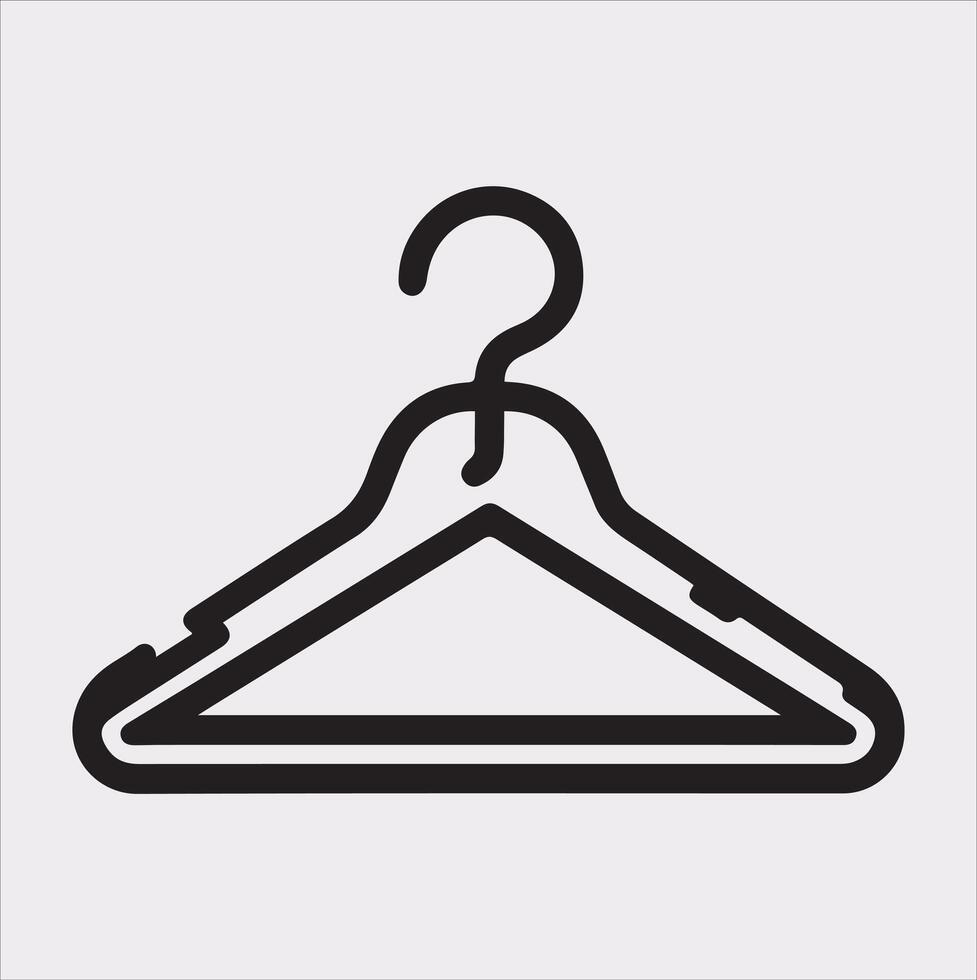 Unique Hanger Silhouette for Creative Branding Solutions vector