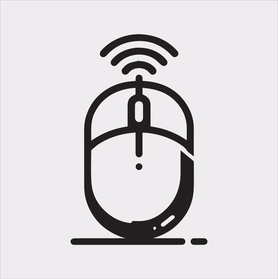 Mouse Silhouette Download on White Background vector