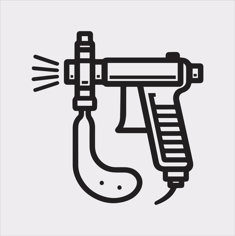 Paint Spray Silhouette with White Background for Download vector