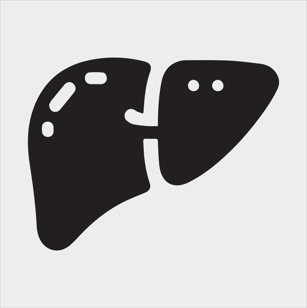 Liver Silhouette Illustration Ready for Download vector