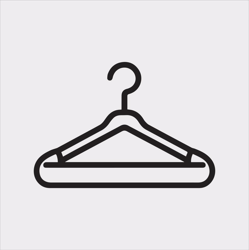 Eye-Catching Hanger Silhouette Illustration for Marketing Materials vector