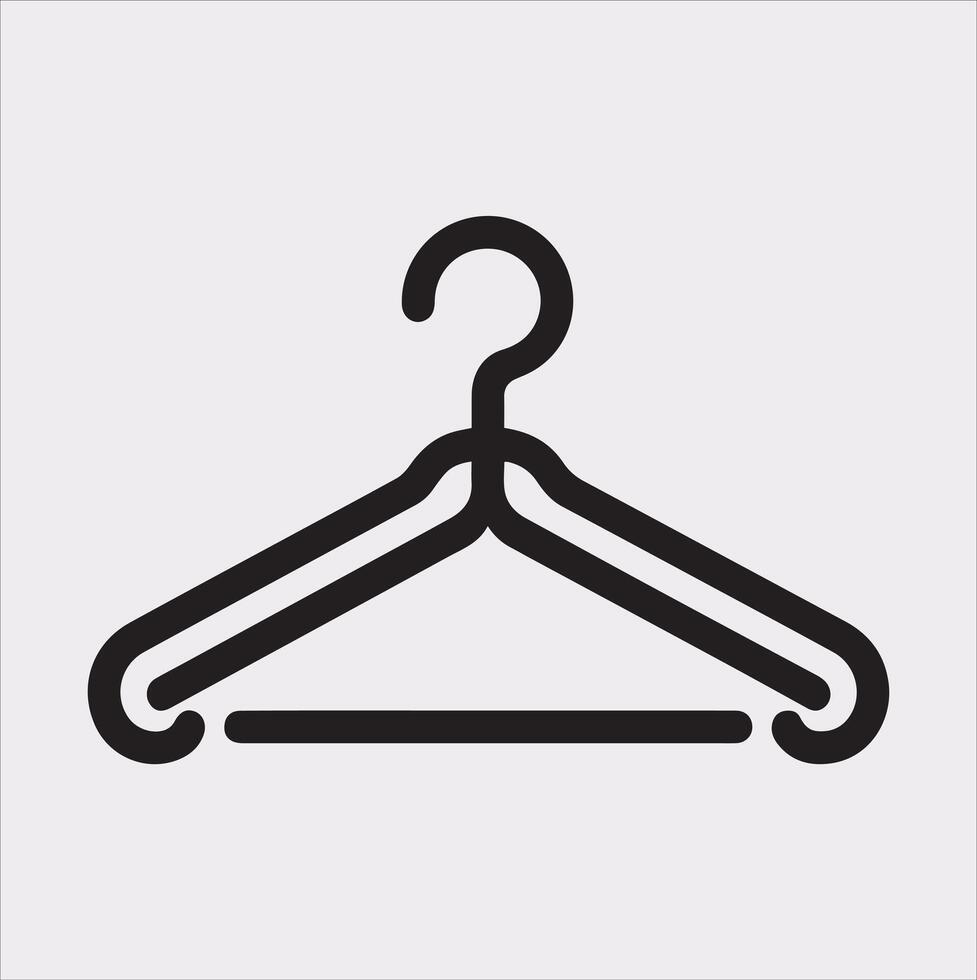 Minimalist Hanger Illustration for Graphic Design vector